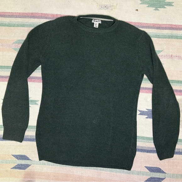 William Rast Other - 3/$30 William Rast Green Knit Mens Large Sweater Crewneck Cotton Blend Chunky